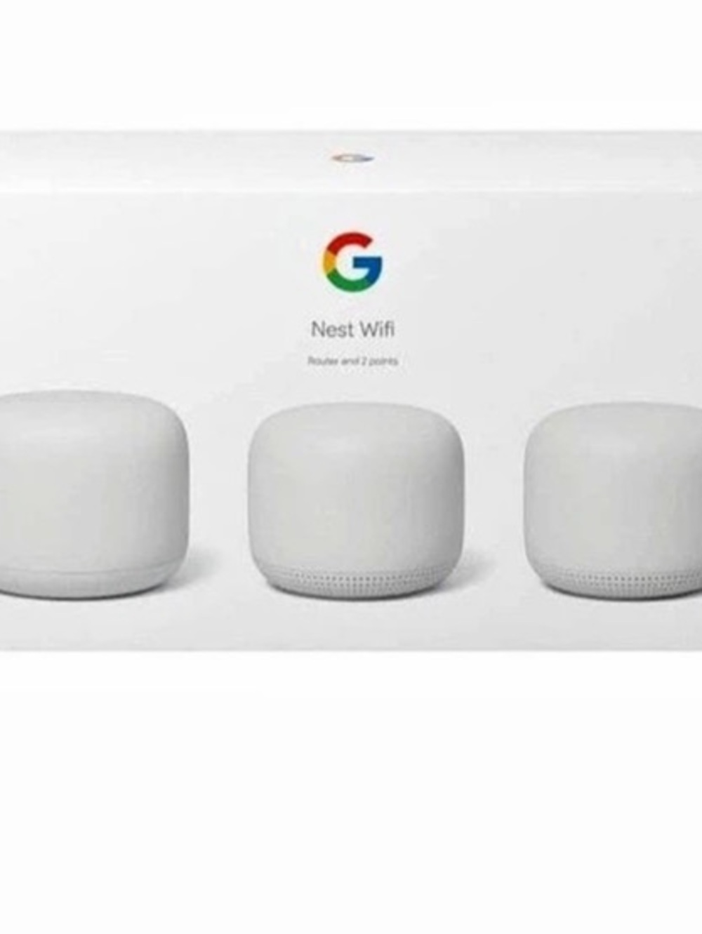 Google Nest Wifi Router and 2 Points Mesh Wi-Fi System White